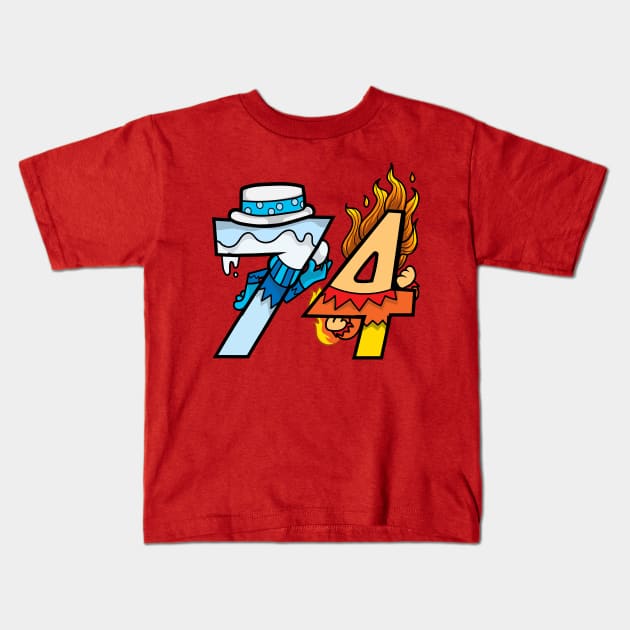 Too Much Heat Since '74 Kids T-Shirt by DeepDiveThreads